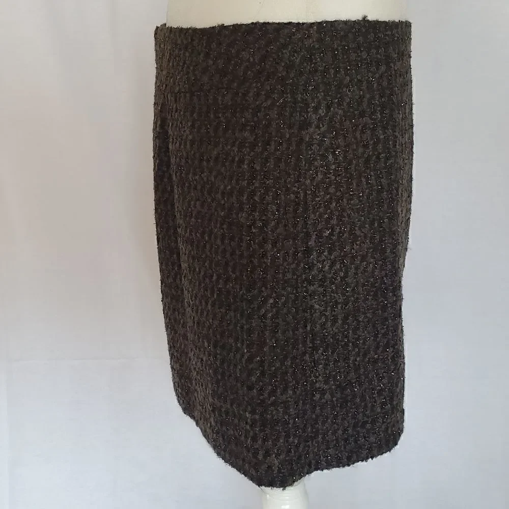 Willi Smith wool plaid shimmer skirt 10